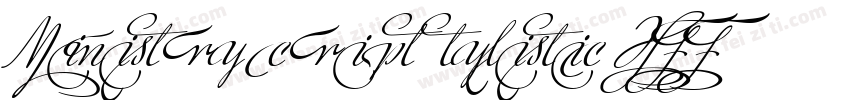 Ministry Script Stylistic HFF字体转换